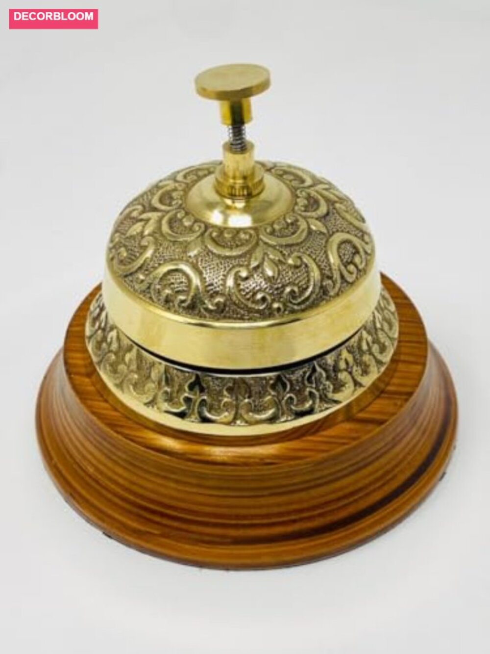 Victorian Style Solid Brass Ornate Service Desk Bell Hotel Counter Handmade
